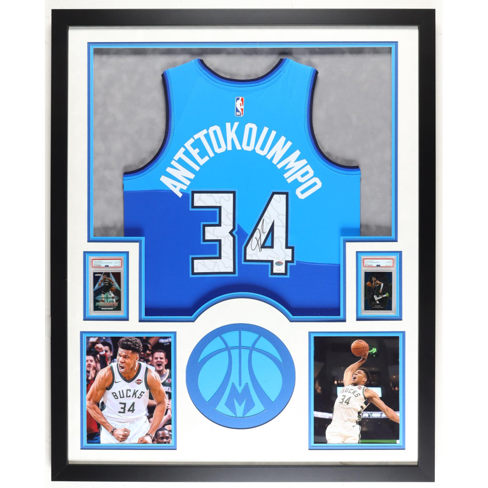 Giannis Antetokounmpo Signed Framed Milwaukee Bucks LED Backlit giannis-antetokounmpo-signed-framed-milwaukee-bucks-led-backlit
