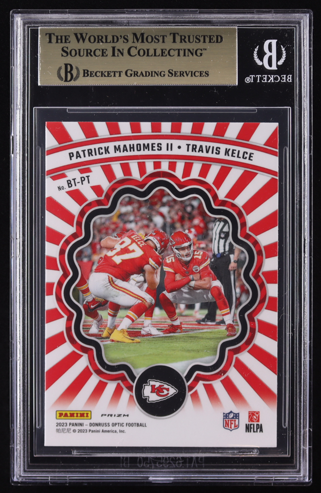 Patrick Mahomes II / Travis Kelce 2023 Donruss Optic Best Tuddys #9 (BGS 9.5) at PristineAuction.com Patrick Mahomes II / Travis Kelce 2023 Donruss Optic Best Tuddys #9 (BGS 9.5) at PristineAuction.com