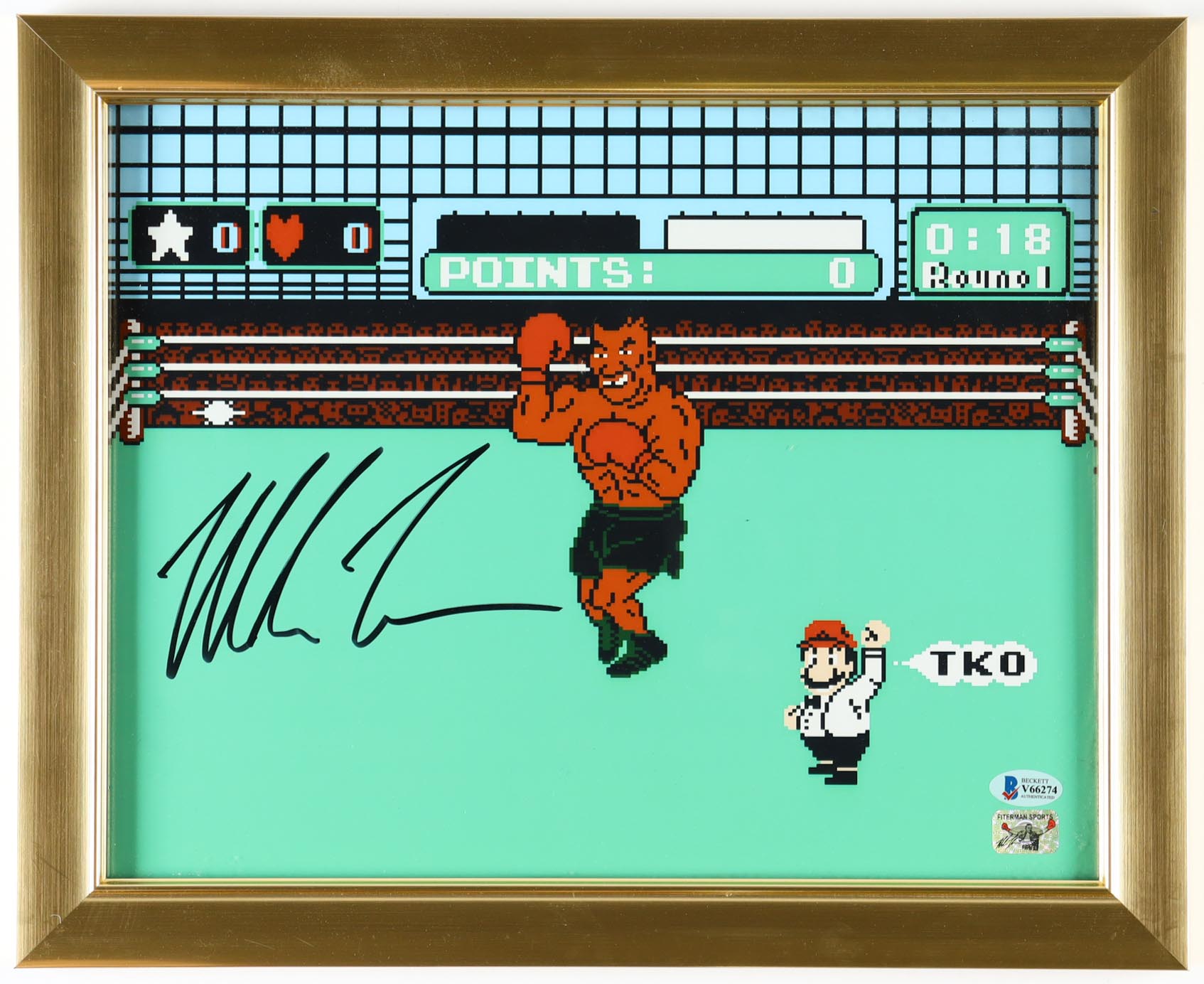Mike Tyson Signed "Punch-Out!!" Custom Framed Photo Display (Beckett & Tyson) at PristineAuction.com Mike Tyson Signed "Punch-Out!!" Custom Framed Photo Display (Beckett & Tyson) at PristineAuction.com