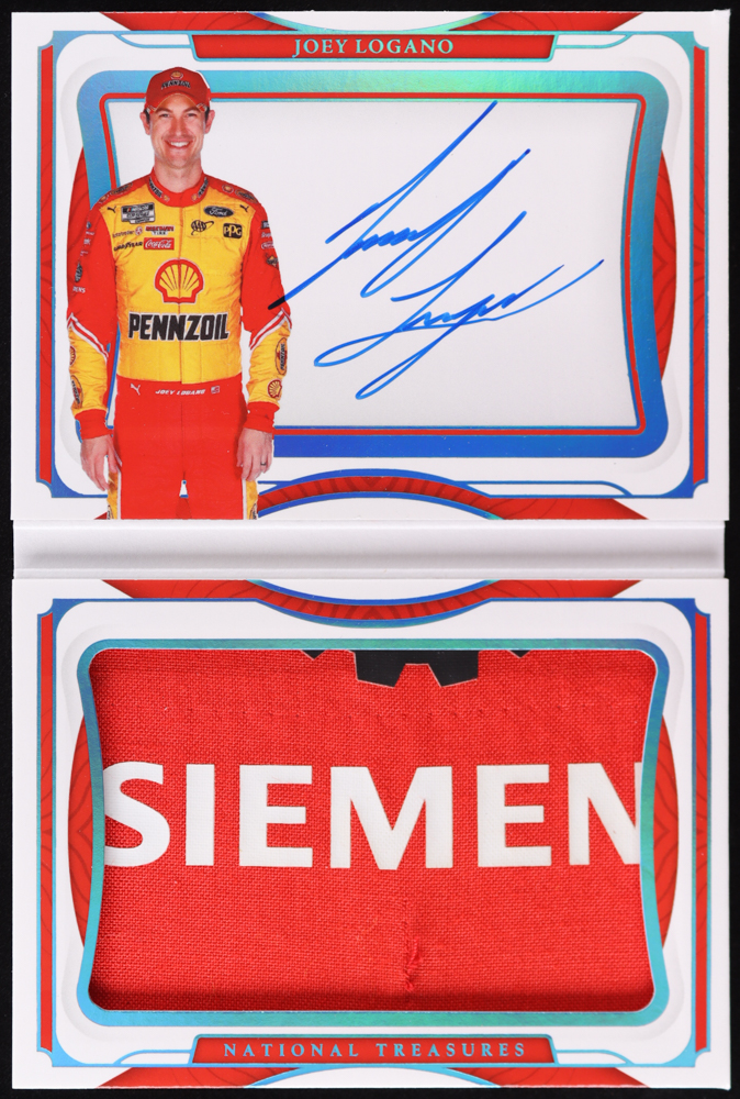 Joey Logano 2022 Panini National Treasures Firesuit Signatures Holo Platinum Blue #16 #1/1 at PristineAuction.com Joey Logano 2022 Panini National Treasures Firesuit Signatures Holo Platinum Blue #16 #1/1 at PristineAuction.com