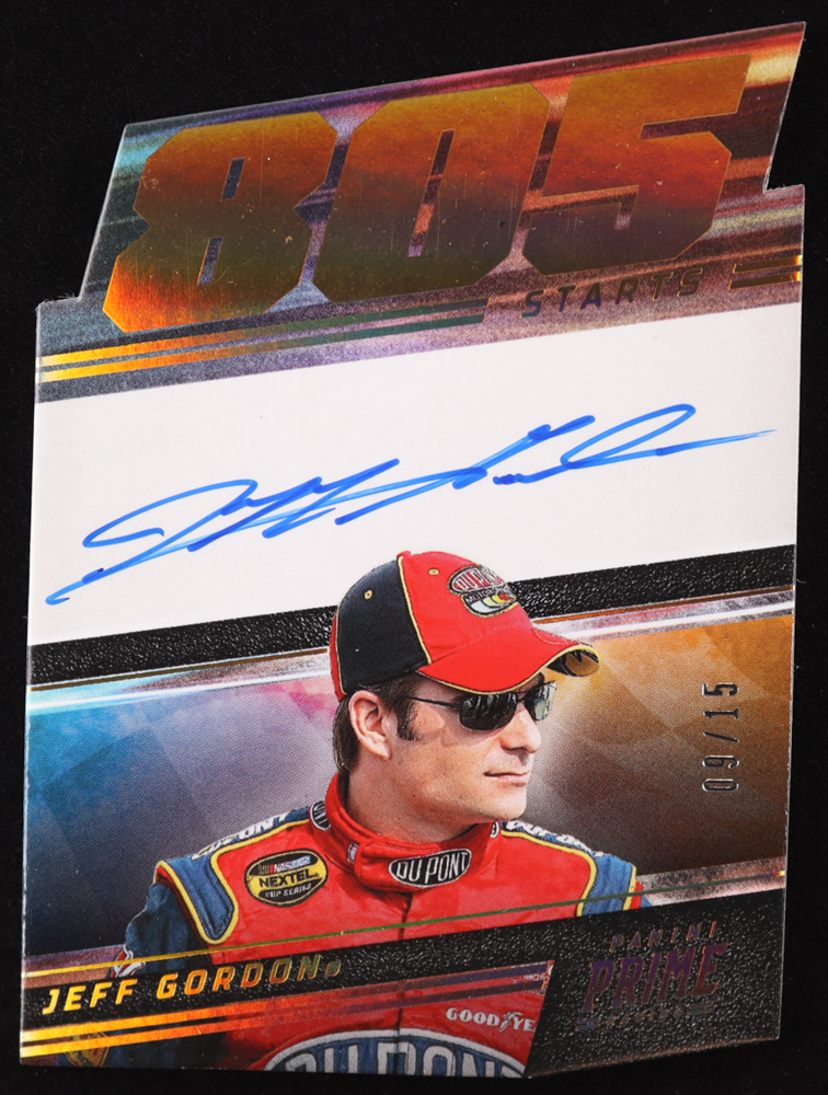 Jeff Gordon 2023 Panini Prime Die Cut Prime Number Signatures Holo Gold #4 #09/15 at PristineAuction.com Jeff Gordon 2023 Panini Prime Die Cut Prime Number Signatures Holo Gold #4 #09/15 at PristineAuction.com
