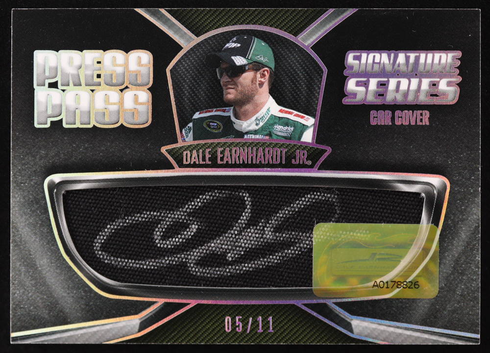 Dale Earnhardt Jr. 2011 Press Pass Signature Series #SSCDE / Car Cover #05/11 at PristineAuction.com Dale Earnhardt Jr. 2011 Press Pass Signature Series #SSCDE / Car Cover #05/11 at PristineAuction.com
