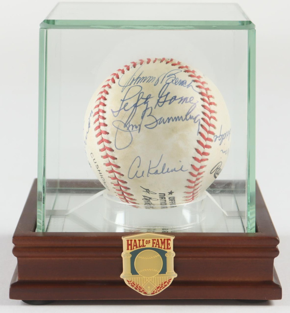 Hall of Famers ONL Baseball Signed by (13) with Lefty Gomez, Luke