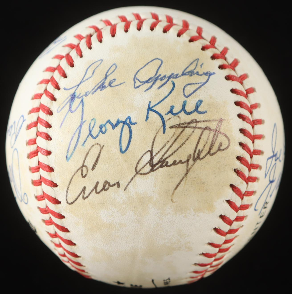 Hall of Famers ONL Baseball Signed by (13) with Lefty Gomez, Luke