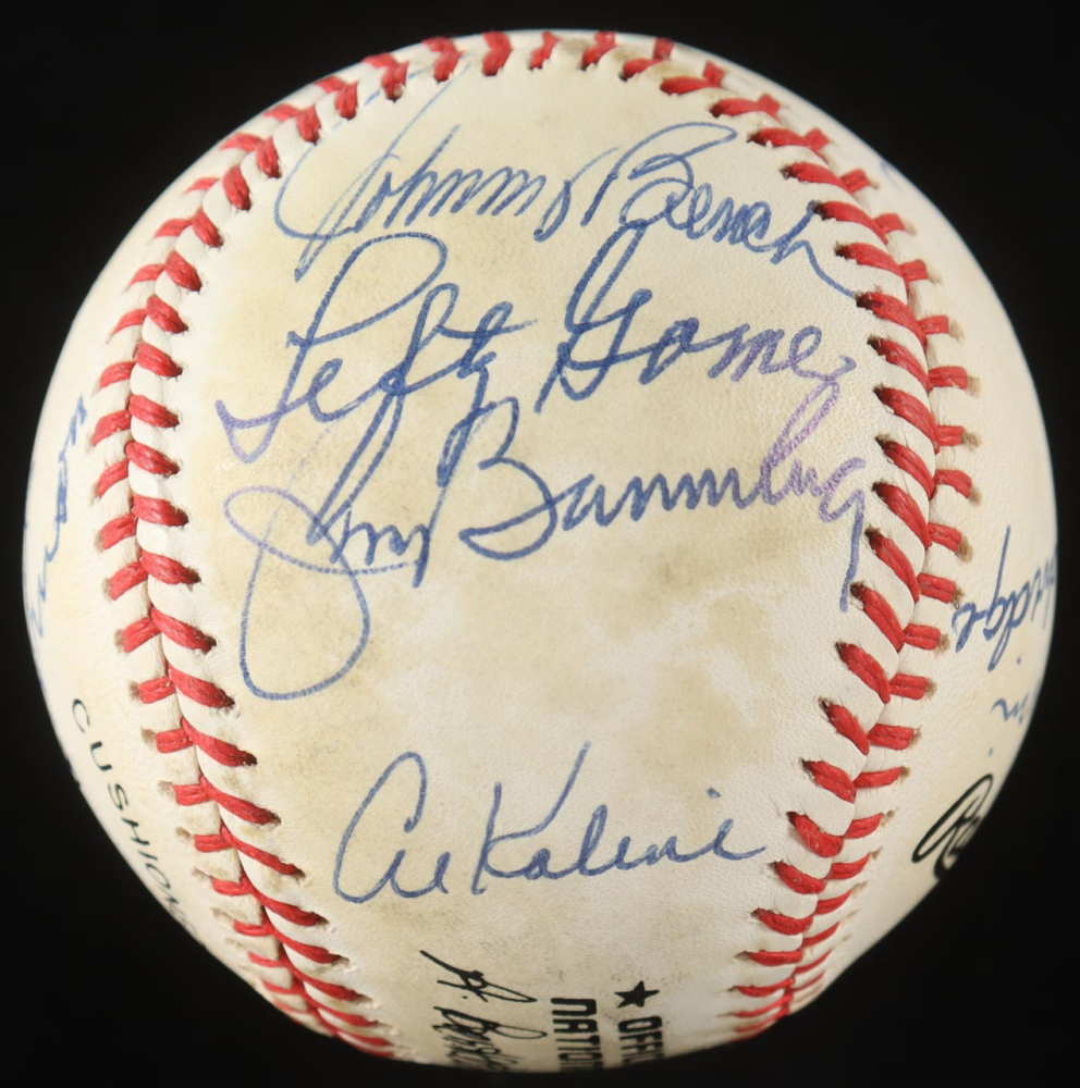 Hall of Famers ONL Baseball Signed by (13) with Lefty Gomez, Luke