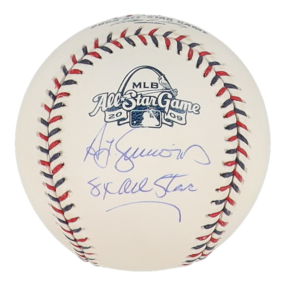 Ted Simmons Signed 2009 AllStar Game Logo Baseball Inscribed "8x All