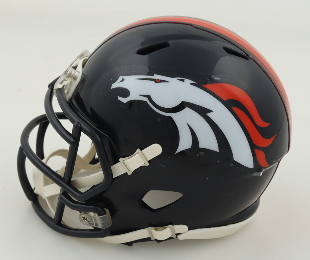 Tim Patrick Signed Broncos Speed Mini Helmet (JSA) at PristineAuction.com Tim Patrick Signed Broncos Speed Mini Helmet (JSA) at PristineAuction.com