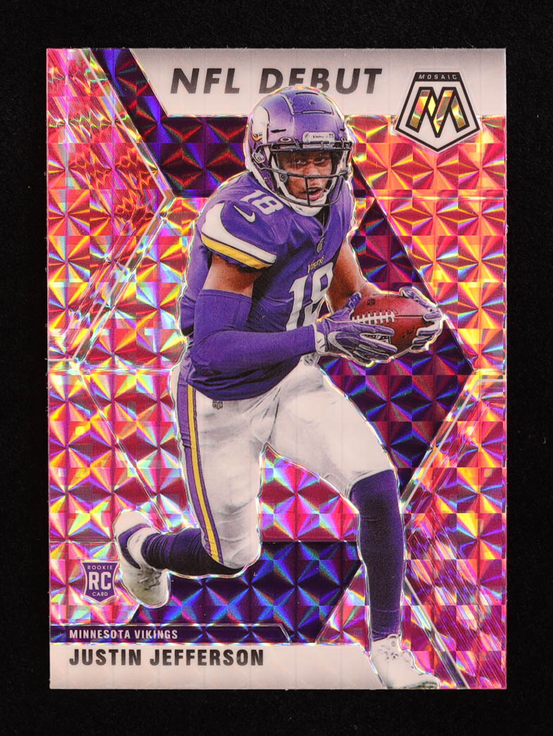 Justin Jefferson 2020 Panini Mosaic Mosaic Camo Pink #270 RC at PristineAuction.com Justin Jefferson 2020 Panini Mosaic Mosaic Camo Pink #270 RC at PristineAuction.com