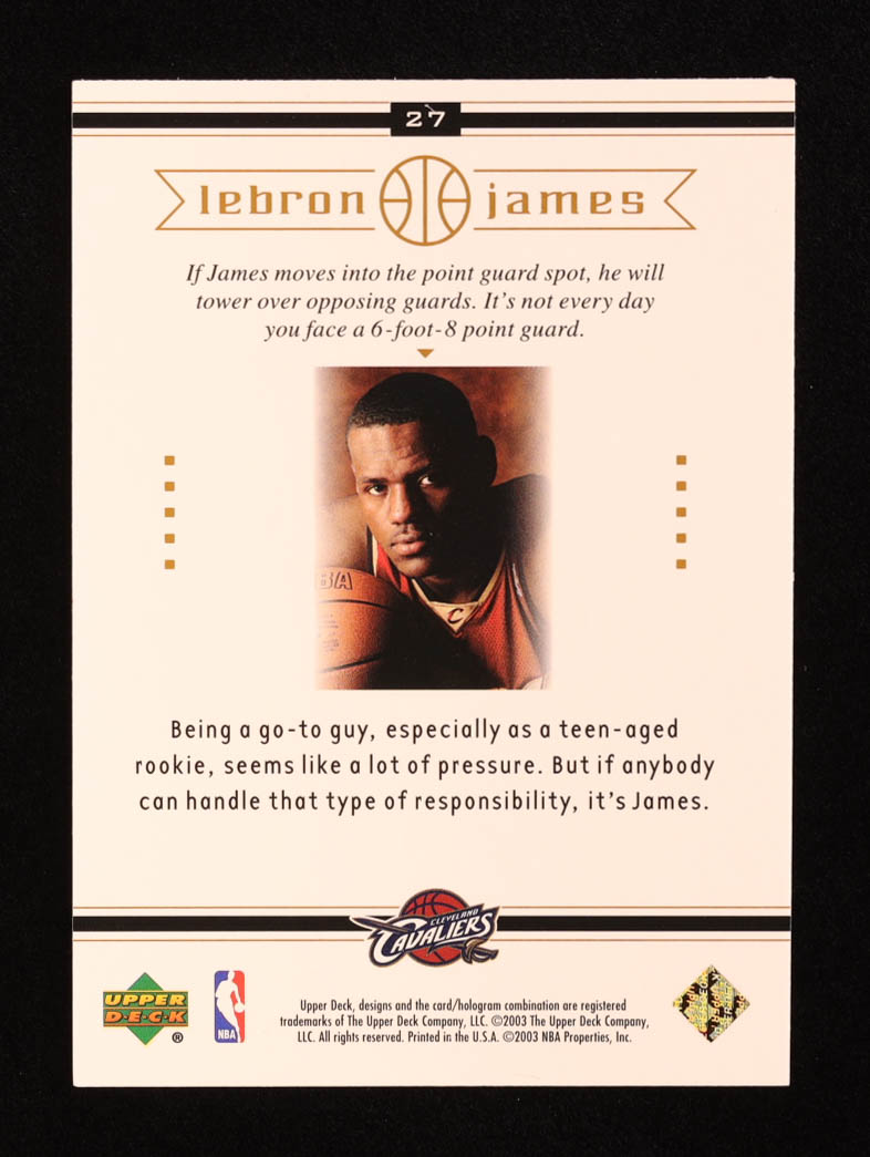 LeBron James 2003 Upper Deck LeBron James Box Set #27 RC / Tall Task at PristineAuction.com LeBron James 2003 Upper Deck LeBron James Box Set #27 RC / Tall Task at PristineAuction.com