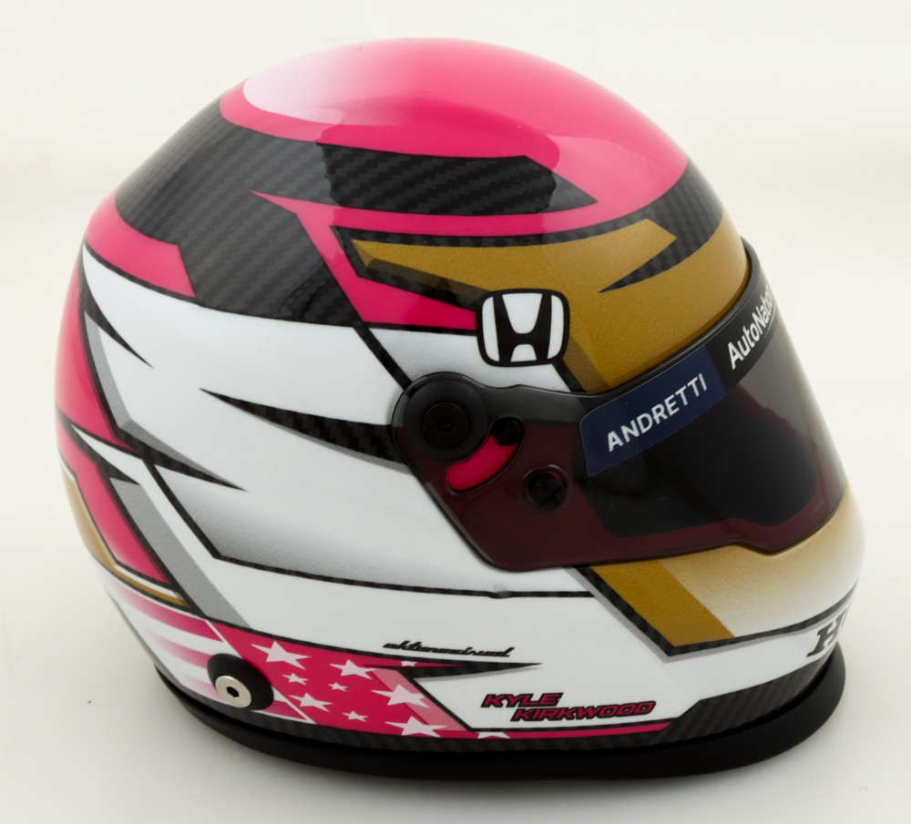 Kyle Kirkwood NTT Indycar Series 1:2 Scale Mini Helmet at PristineAuction.com Kyle Kirkwood NTT Indycar Series 1:2 Scale Mini Helmet at PristineAuction.com