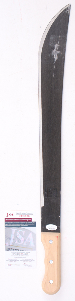 Ari Lehman Signed "Friday The 13th" Prop Machete Inscribed "Kill For Mother Jason 1" (JSA) at PristineAuction.com Ari Lehman Signed "Friday The 13th" Prop Machete Inscribed "Kill For Mother Jason 1" (JSA) at PristineAuction.com