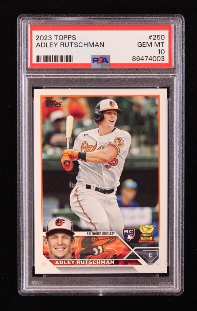 Adley Rutschman 2023 Topps 250 RC (PSA 10) Pristine Auction