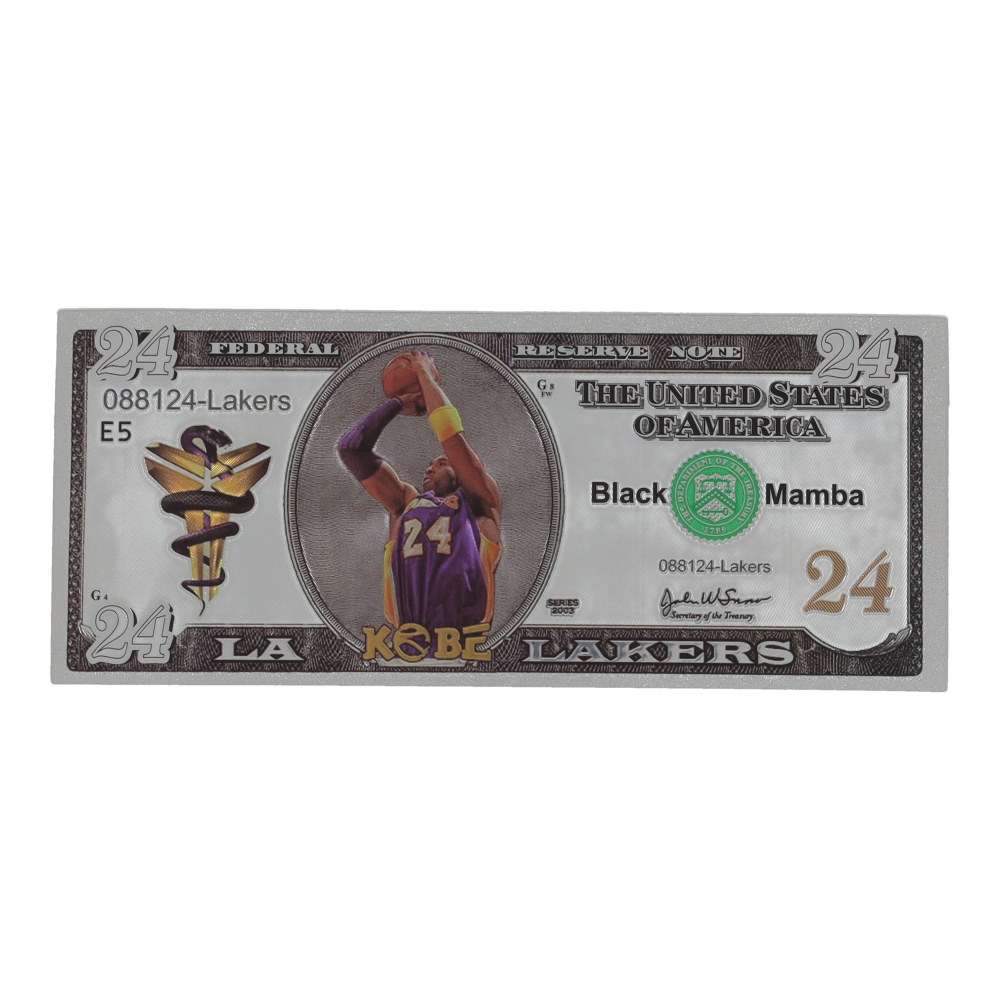 Kobe Bryant "The Black Mamba" Commemorative Silver Bill Pristine Auction