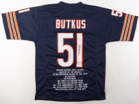 Dick Butkus Signed Career Highlight Stat Jersey (Beckett) at PristineAuction.com