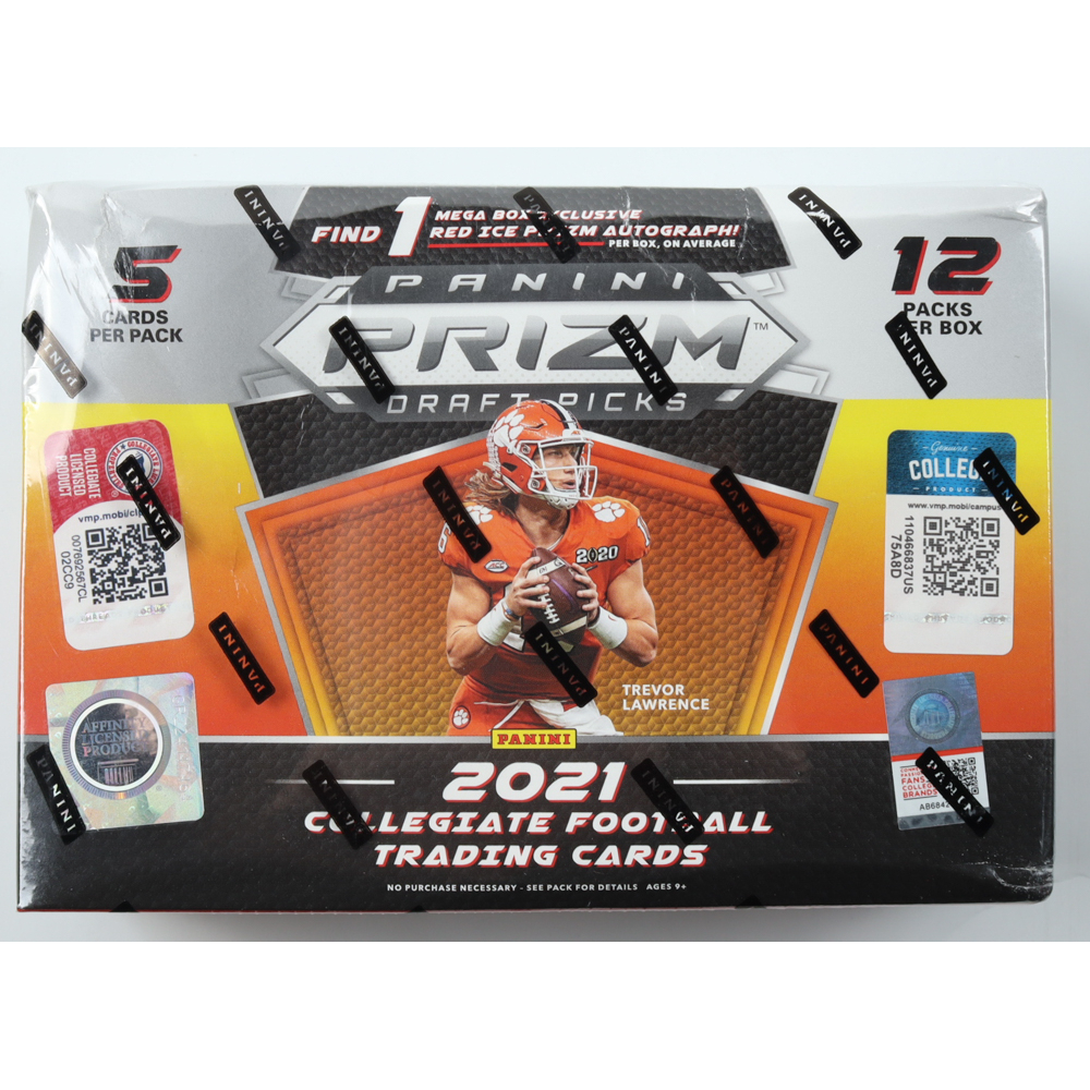 2021 Panini Prizm Draft Picks Football Mega Box with (12) Packs