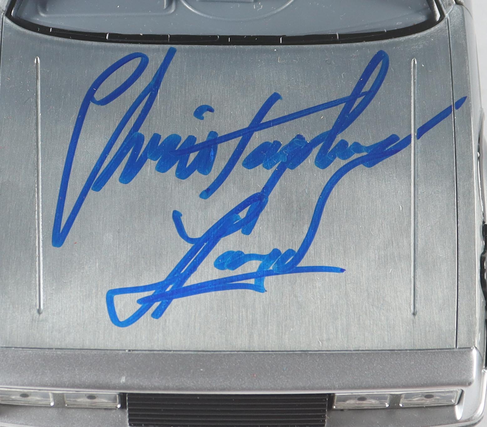 Christopher Lloyd Signed "Back to the Future Part 2" DeLorean Time Machine 1:24 Scale Die-Cast Car (Beckett) at PristineAuction.com Christopher Lloyd Signed "Back to the Future Part 2" DeLorean Time Machine 1:24 Scale Die-Cast Car (Beckett) at PristineAuction.com