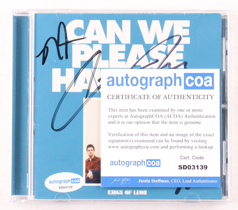 Kings of Leon Signed "Can We Please Have Fun" CD Cover (AutographCOA) at PristineAuction.com Kings of Leon Signed "Can We Please Have Fun" CD Cover (AutographCOA) at PristineAuction.com