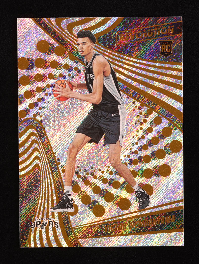 Victor Wembanyama 2023-24 Panini Revolution Rapture #104 RC at PristineAuction.com Victor Wembanyama 2023-24 Panini Revolution Rapture #104 RC at PristineAuction.com
