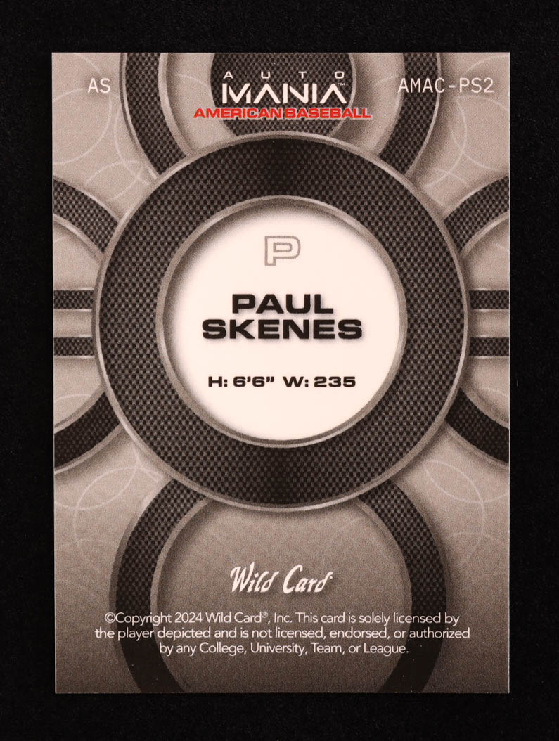Paul Skenes 2024 Wild Card Auto Mania Mojo #AMACPS2 RC #36/50 at PristineAuction.com Paul Skenes 2024 Wild Card Auto Mania Mojo #AMACPS2 RC #36/50 at PristineAuction.com