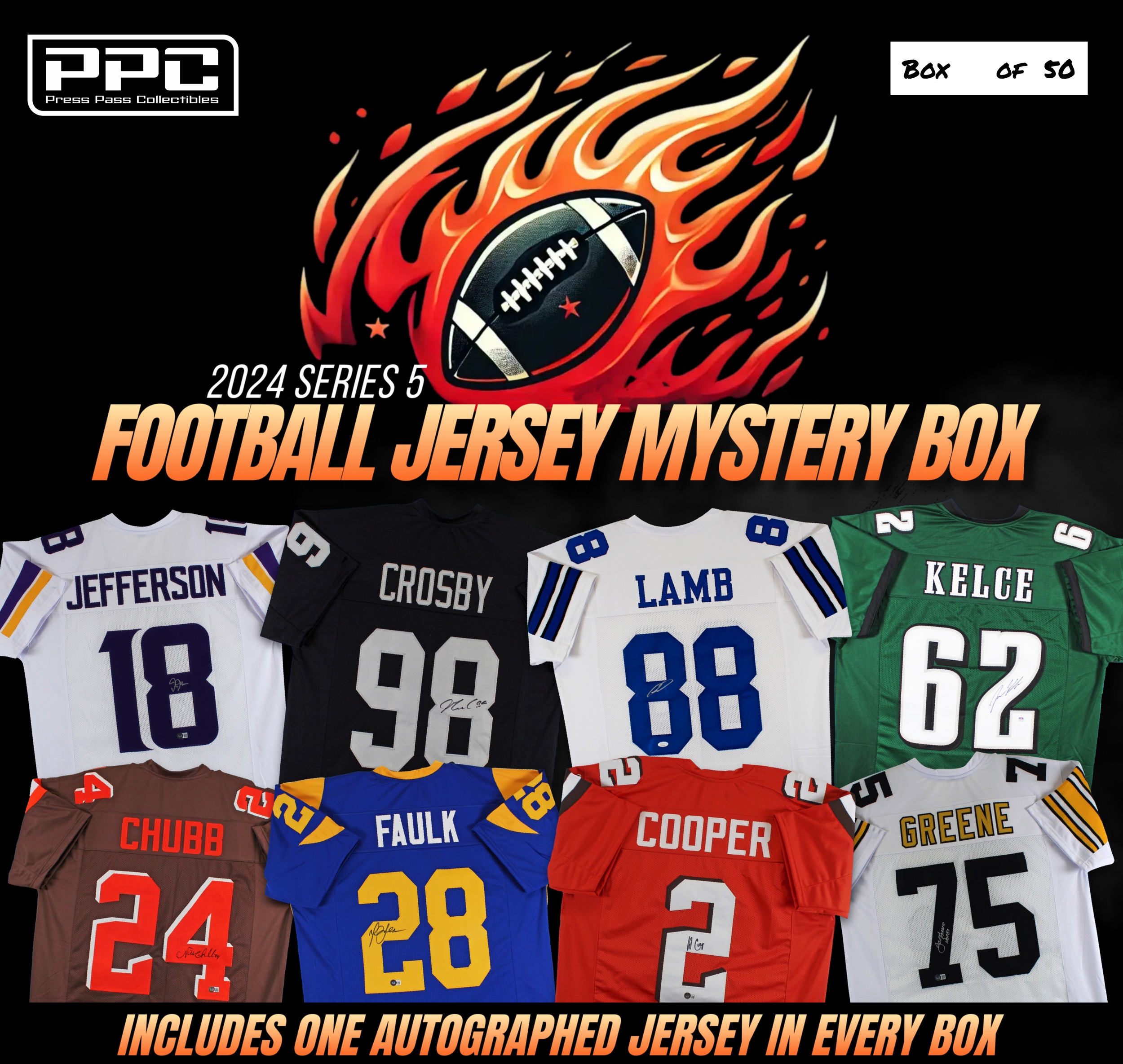 Press Pass Collectibles 2024 Football Jersey Mystery Box – Series 5 (Limited to 50) at PristineAuction.com Press Pass Collectibles 2024 Football Jersey Mystery Box – Series 5 (Limited to 50) at PristineAuction.com
