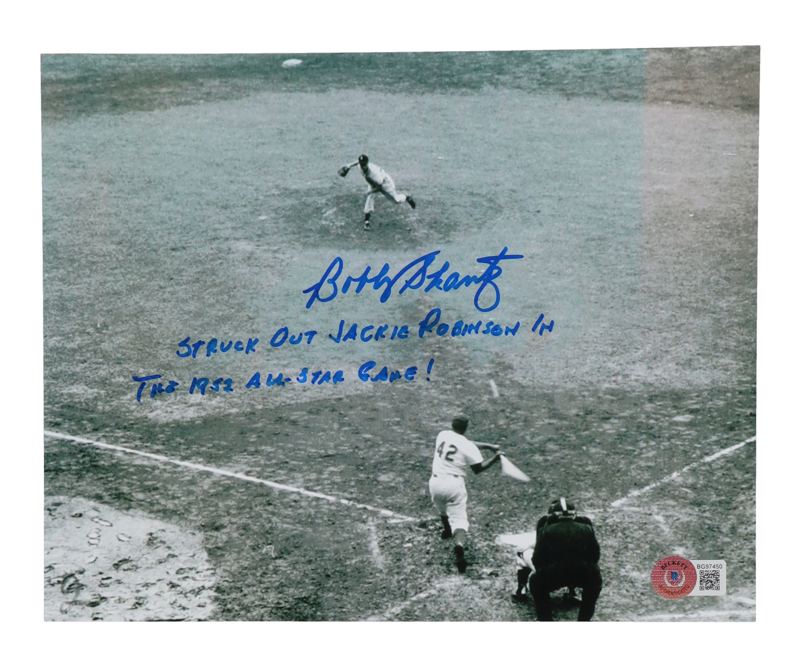 Bobby Shantz Signed All-Star Game 8x10 Photo Inscribed "Struck Out Jackie Robinson In The 1952 All-Star Game!!" (Beckett) at PristineAuction.com Bobby Shantz Signed All-Star Game 8x10 Photo Inscribed "Struck Out Jackie Robinson In The 1952 All-Star Game!!" (Beckett) at PristineAuction.com