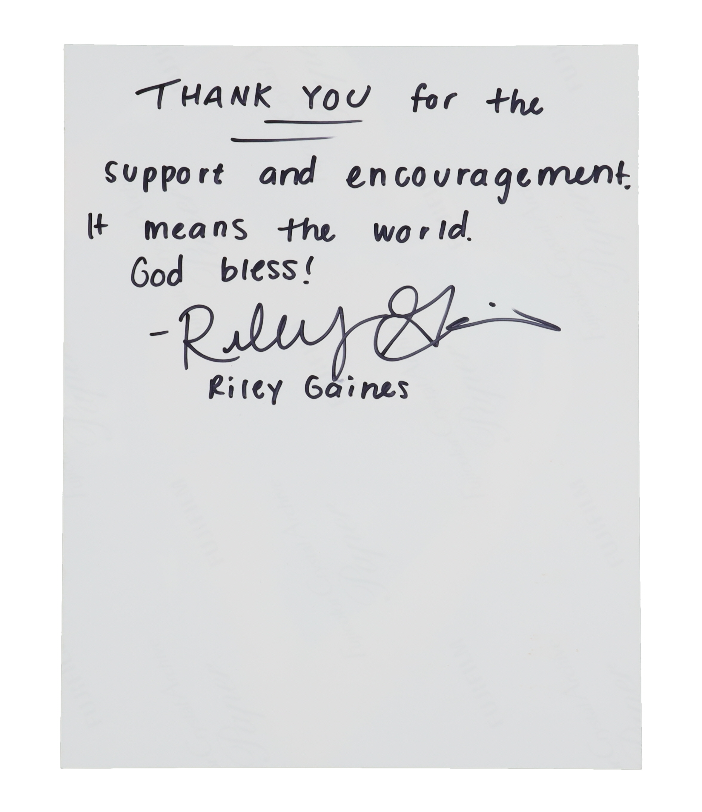 Riley Gaines Twice-Signed University of Kentucky 8x10 Photo With Extensive Inscription (Beckett) at PristineAuction.com Riley Gaines Twice-Signed University of Kentucky 8x10 Photo With Extensive Inscription (Beckett) at PristineAuction.com