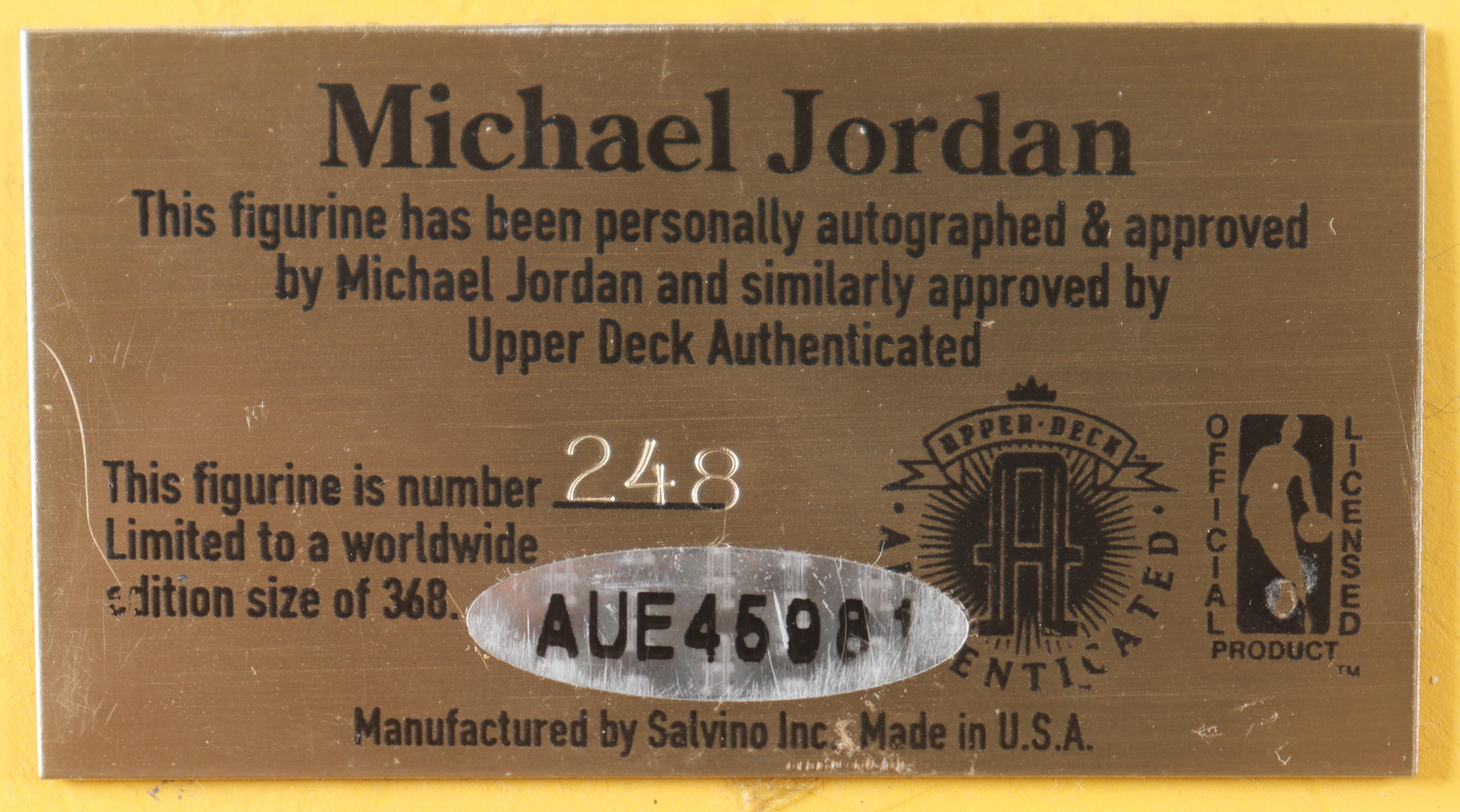 Michael Jordan Signed LE Bulls 15" Figurine #248/368 (UDA) at PristineAuction.com Michael Jordan Signed LE Bulls 15" Figurine #248/368 (UDA) at PristineAuction.com
