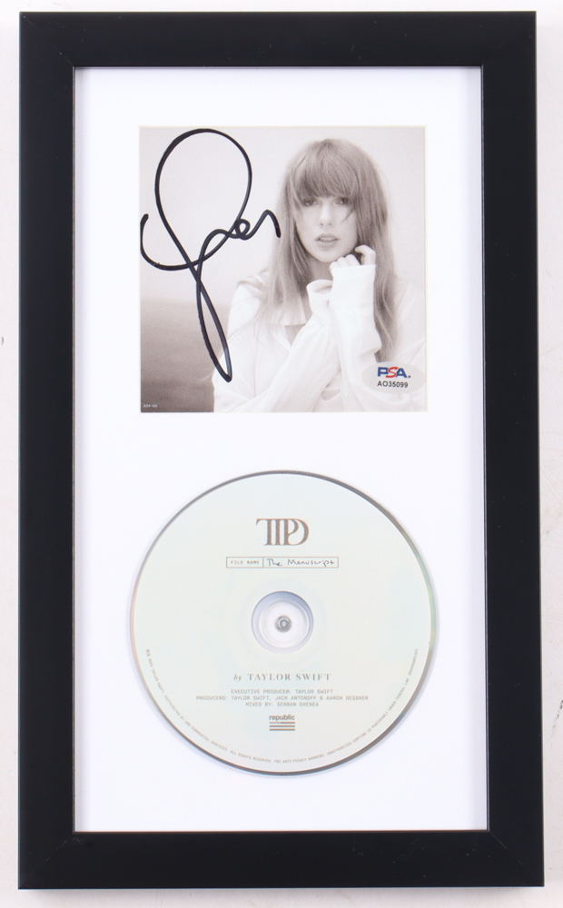 Taylor Swift Signed Custom Framed "The Tortured Poets Department" CD Album Cover Display (PSA) at PristineAuction.com Taylor Swift Signed Custom Framed "The Tortured Poets Department" CD Album Cover Display (PSA) at PristineAuction.com