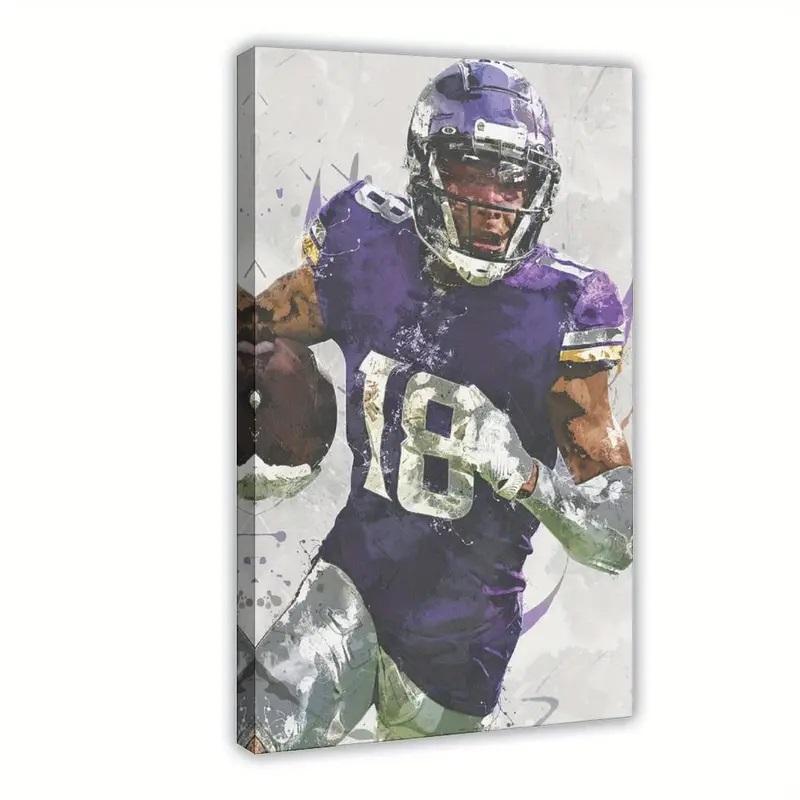 Justin Jefferson Vikings Custom 16x24 Canvas at PristineAuction.com Justin Jefferson Vikings Custom 16x24 Canvas at PristineAuction.com