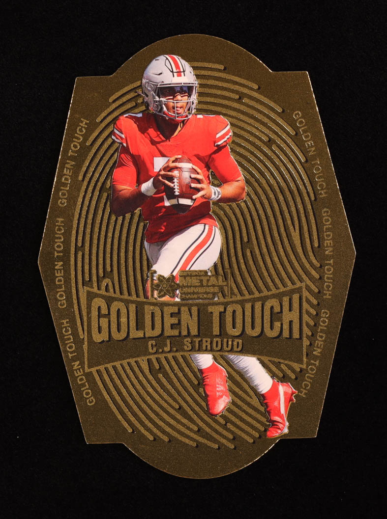 C.J. Stroud 2022 Skybox Metal Universe Champions Golden Touch #GT12 RC at PristineAuction.com C.J. Stroud 2022 Skybox Metal Universe Champions Golden Touch #GT12 RC at PristineAuction.com
