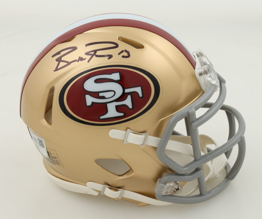 Brock Purdy Signed 49ers Speed Mini Helmet (Fanatics) at PristineAuction.com Brock Purdy Signed 49ers Speed Mini Helmet (Fanatics) at PristineAuction.com