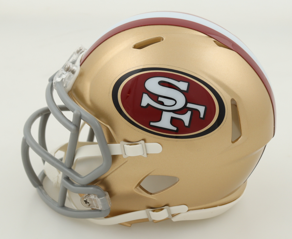 Brock Purdy Signed 49ers Speed Mini Helmet (Fanatics) at PristineAuction.com Brock Purdy Signed 49ers Speed Mini Helmet (Fanatics) at PristineAuction.com