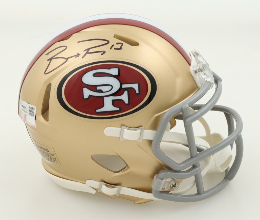 Brock Purdy Signed 49ers Speed Mini Helmet (Fanatics) at PristineAuction.com Brock Purdy Signed 49ers Speed Mini Helmet (Fanatics) at PristineAuction.com