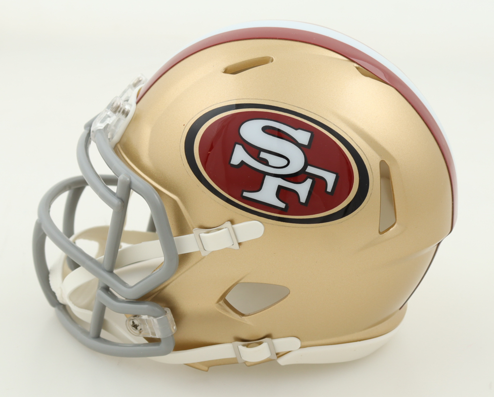 Brock Purdy Signed 49ers Speed Mini Helmet (Fanatics) at PristineAuction.com Brock Purdy Signed 49ers Speed Mini Helmet (Fanatics) at PristineAuction.com