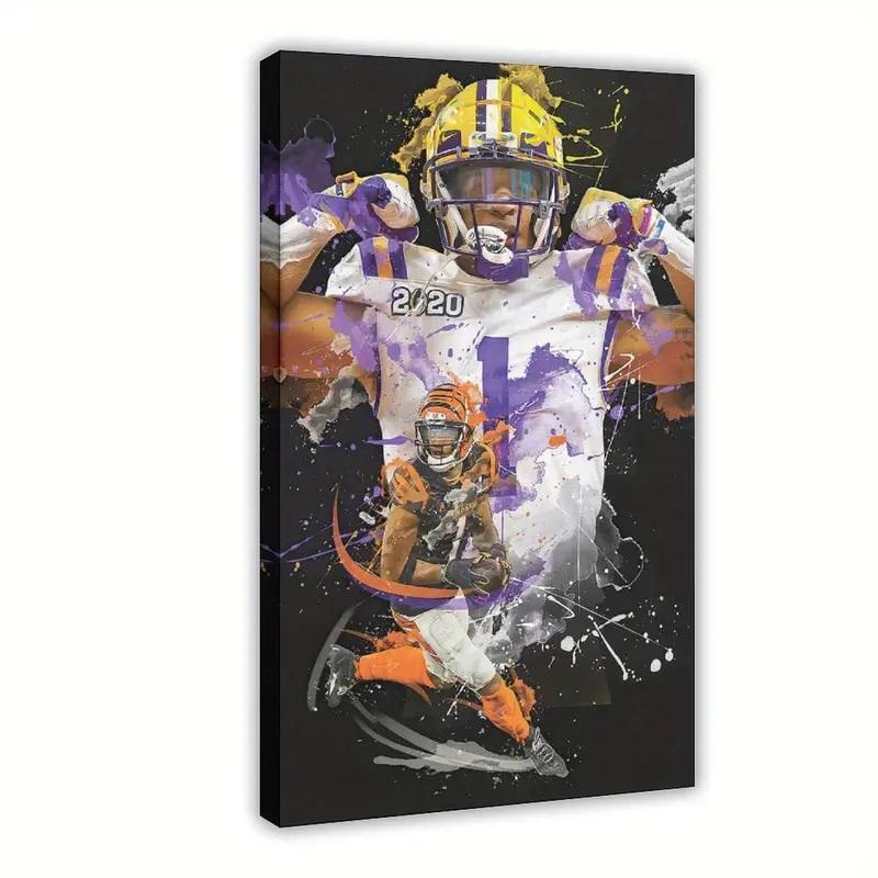 Ja'Marr Chase Bengals Custom 16x24 Canvas at PristineAuction.com Ja'Marr Chase Bengals Custom 16x24 Canvas at PristineAuction.com