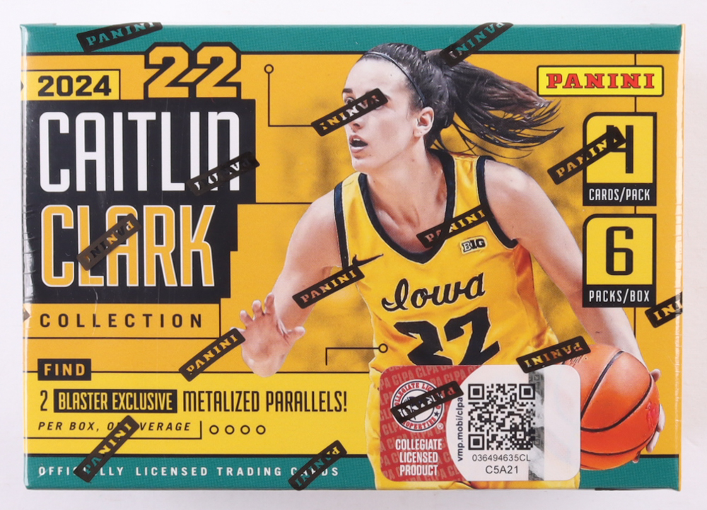 2024 Panini Caitlin Clark Collection Basketball Blaster Box With (6) Packs at PristineAuction.com 2024 Panini Caitlin Clark Collection Basketball Blaster Box With (6) Packs at PristineAuction.com