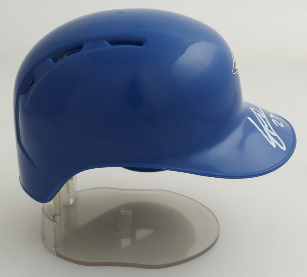 Vladimir Guerrero Jr Signed Blue Jays Mini Batting Helmet (JSA