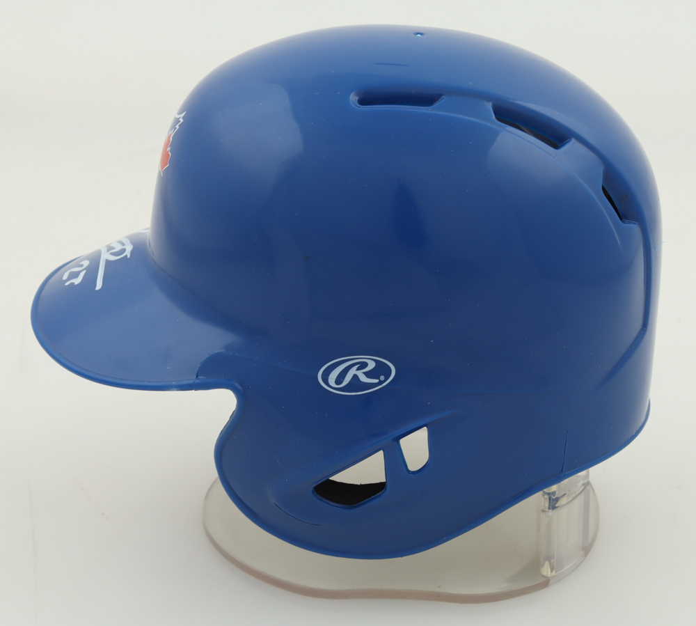 Vladimir Guerrero Jr Signed Blue Jays Mini Batting Helmet (JSA