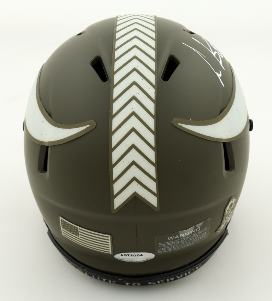 Cris Carter Signed Vikings Salute to Service Alternate Speed Mini Helmet (Schwartz) at PristineAuction.com Cris Carter Signed Vikings Salute to Service Alternate Speed Mini Helmet (Schwartz) at PristineAuction.com