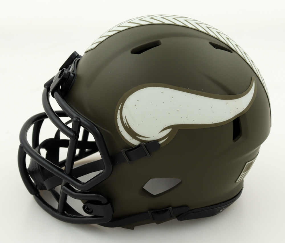 Cris Carter Signed Vikings Salute to Service Alternate Speed Mini Helmet (Schwartz) at PristineAuction.com Cris Carter Signed Vikings Salute to Service Alternate Speed Mini Helmet (Schwartz) at PristineAuction.com