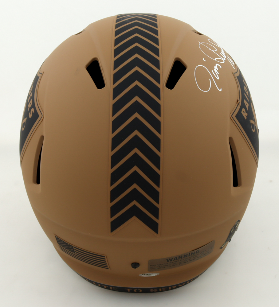 Jim Plunkett Signed Raiders Full-Size Salute to Service Alternate Speed Helmet (Schwartz) at PristineAuction.com Jim Plunkett Signed Raiders Full-Size Salute to Service Alternate Speed Helmet (Schwartz) at PristineAuction.com