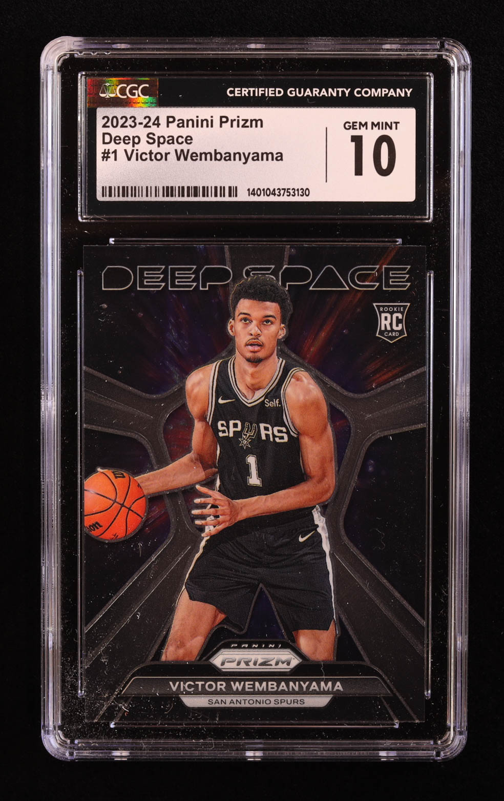 Victor Wembanyama 2023-24 Panini Prizm Deep Space #1 RC (CGC 10) at PristineAuction.com Victor Wembanyama 2023-24 Panini Prizm Deep Space #1 RC (CGC 10) at PristineAuction.com