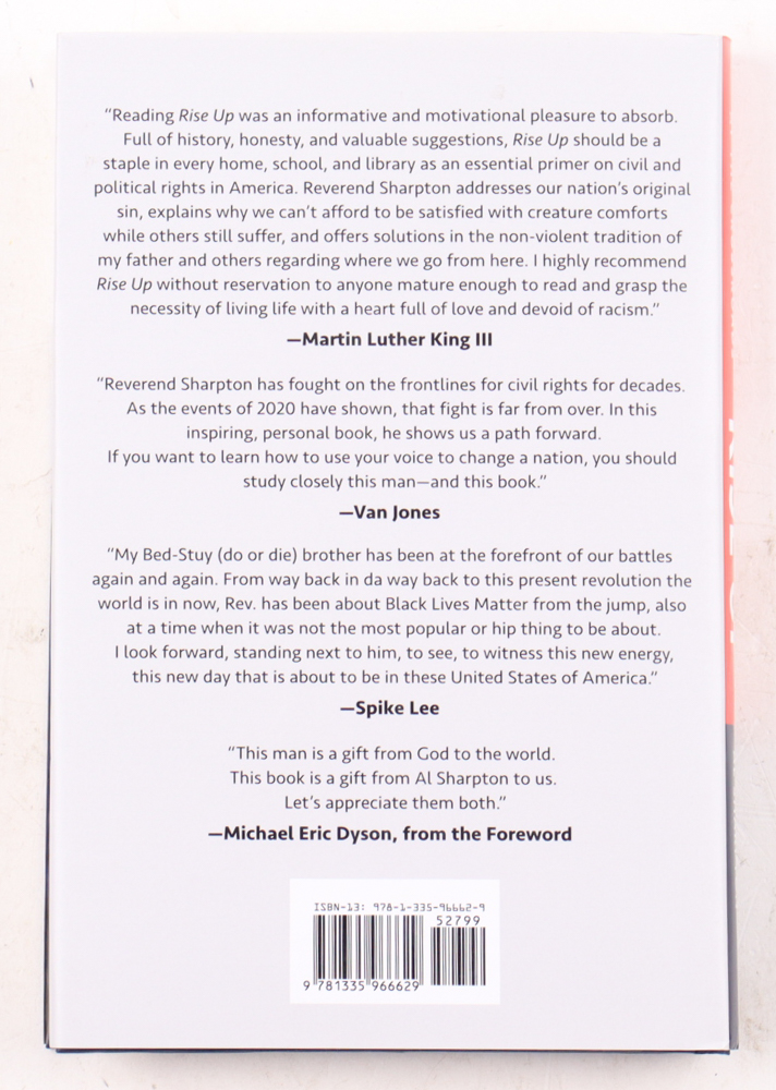 Al Sharpton Signed "Rise Up" Hardcover Book (JSA) at PristineAuction.com Al Sharpton Signed "Rise Up" Hardcover Book (JSA) at PristineAuction.com