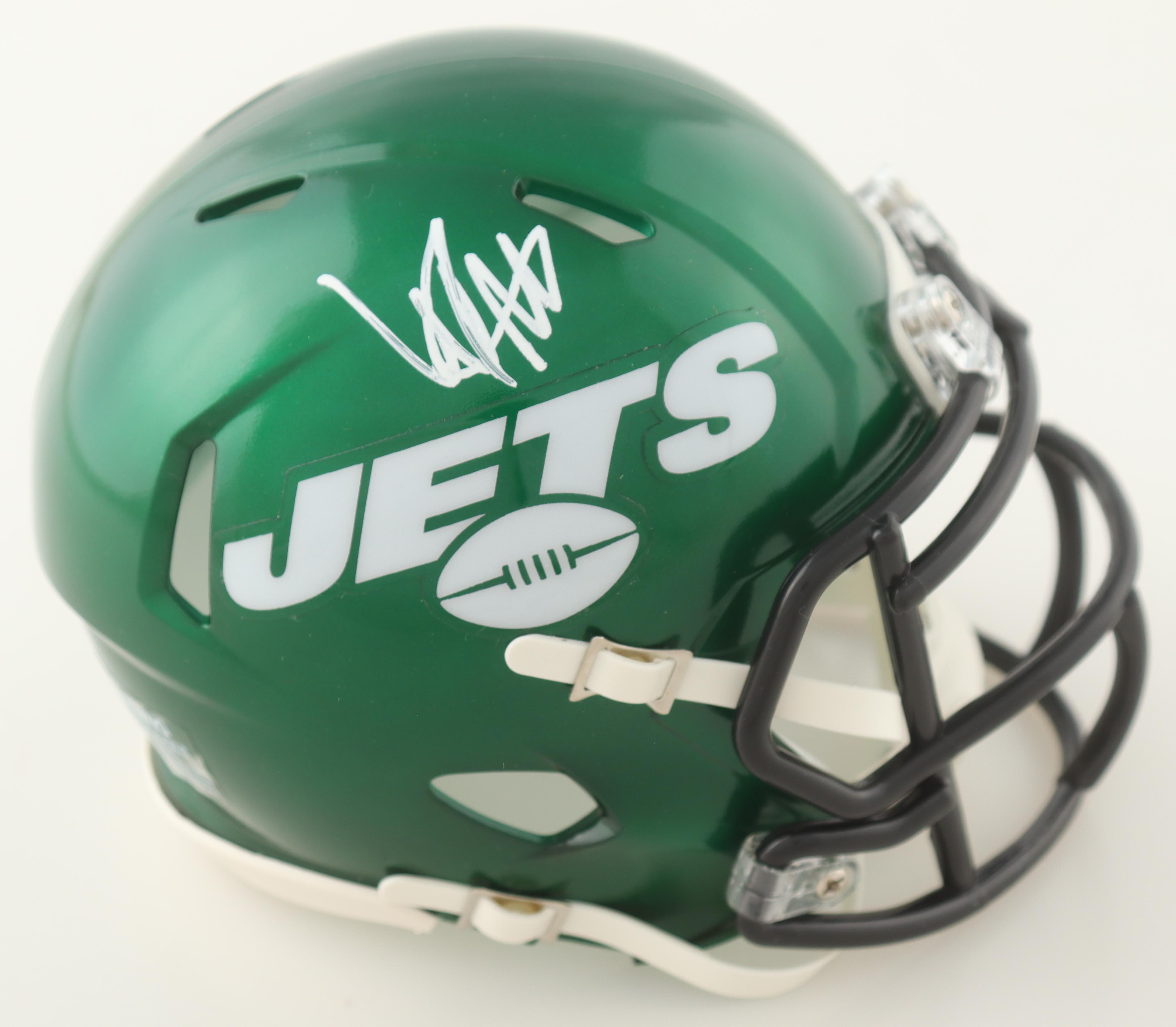 Will McDonald IV Signed Jets Flash Alternate Speed Mini Helmet (JSA) at PristineAuction.com Will McDonald IV Signed Jets Flash Alternate Speed Mini Helmet (JSA) at PristineAuction.com