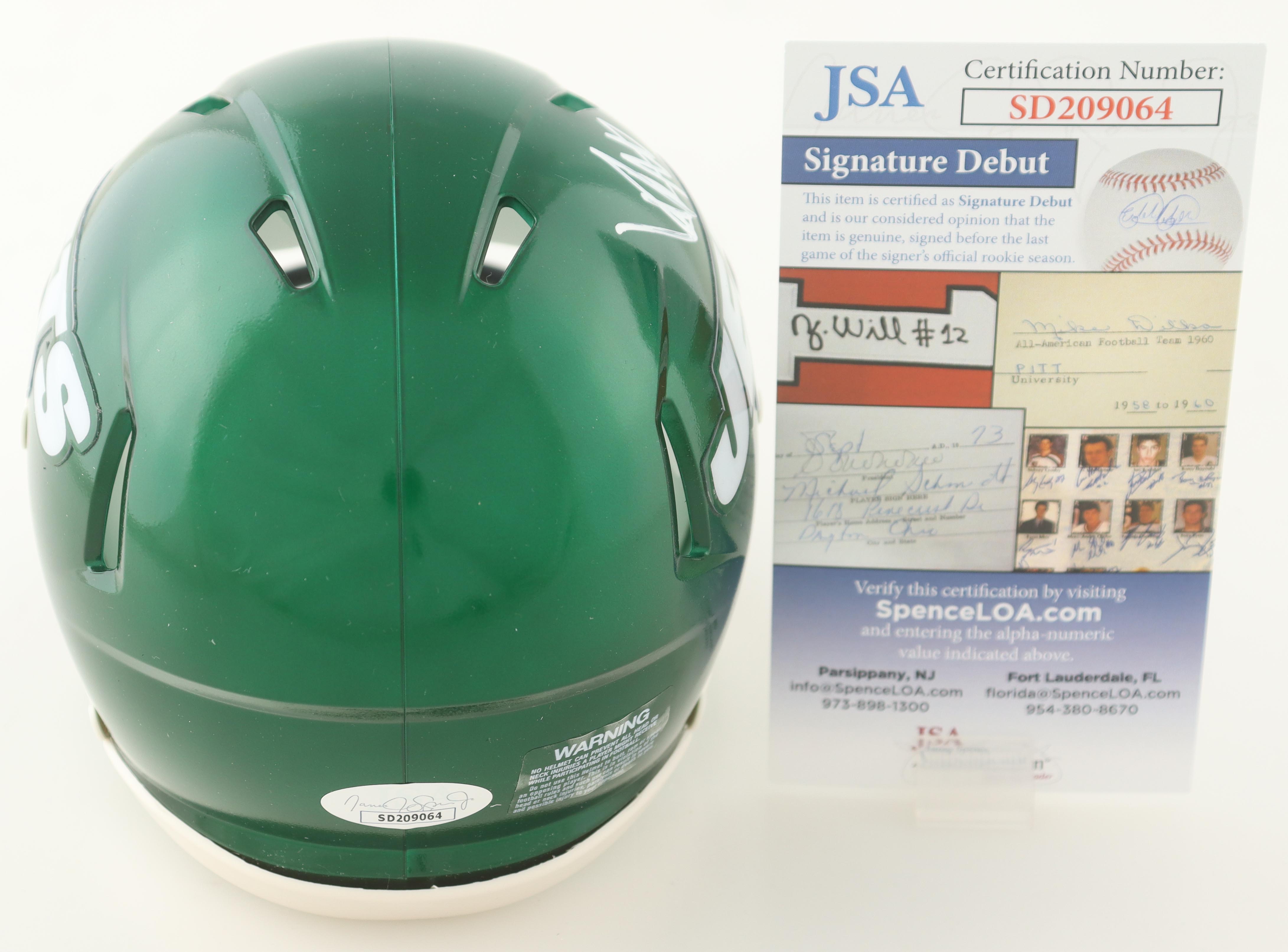 Will McDonald IV Signed Jets Flash Alternate Speed Mini Helmet (JSA) at PristineAuction.com Will McDonald IV Signed Jets Flash Alternate Speed Mini Helmet (JSA) at PristineAuction.com