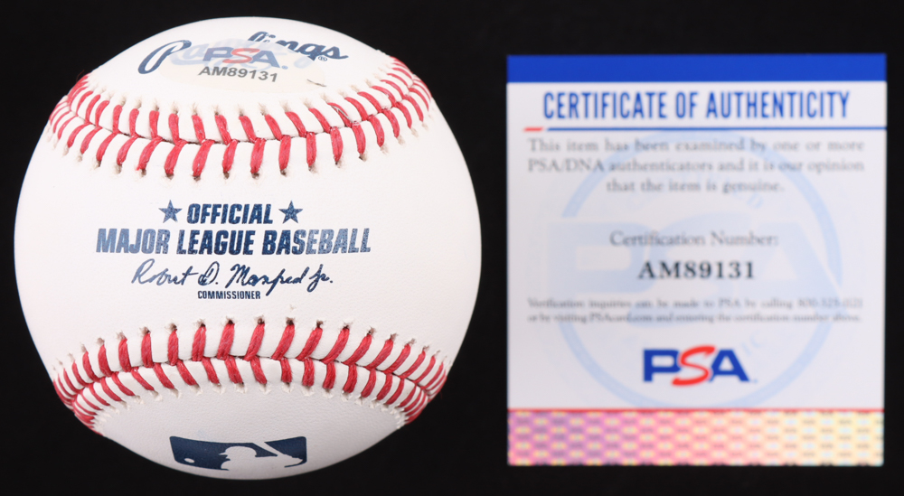 Michael Vick Signed OML Baseball Inscribed "Madden Cheat Code" (PSA) at PristineAuction.com Michael Vick Signed OML Baseball Inscribed "Madden Cheat Code" (PSA) at PristineAuction.com