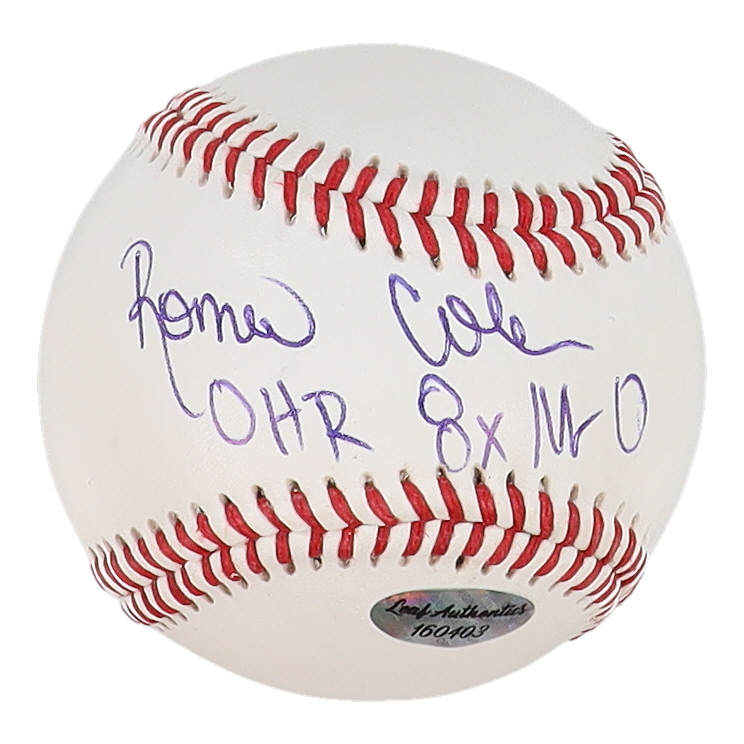 Ronnie Coleman Signed Baseball Inscribed "OHR" & "8x Mr. O" (Leaf) at PristineAuction.com Ronnie Coleman Signed Baseball Inscribed "OHR" & "8x Mr. O" (Leaf) at PristineAuction.com