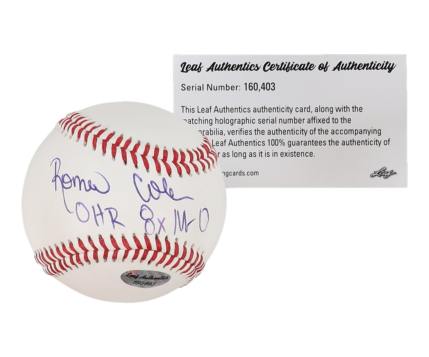 Ronnie Coleman Signed Baseball Inscribed "OHR" & "8x Mr. O" (Leaf) at PristineAuction.com Ronnie Coleman Signed Baseball Inscribed "OHR" & "8x Mr. O" (Leaf) at PristineAuction.com