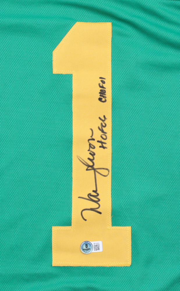 Warren Moon Signed Career Highlight Stats Jersey Inscribed "HOF 06" & "CHOF 01" (Beckett) at PristineAuction.com Warren Moon Signed Career Highlight Stats Jersey Inscribed "HOF 06" & "CHOF 01" (Beckett) at PristineAuction.com