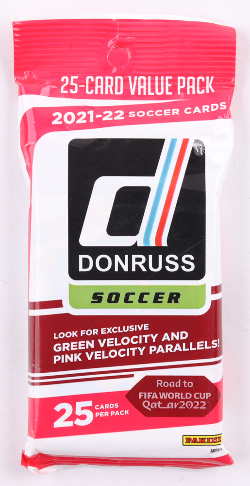2021-22 Donruss Soccer Value Pack with (25) Cards at PristineAuction.com 2021-22 Donruss Soccer Value Pack with (25) Cards at PristineAuction.com